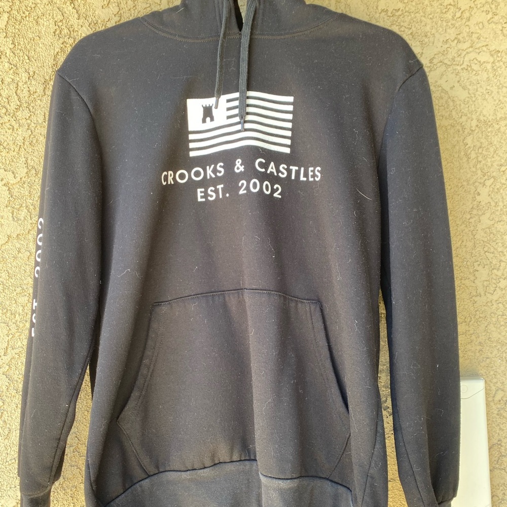 Crooks and castles Womens black hoodie